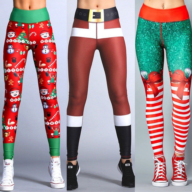 christmas fitness leggings